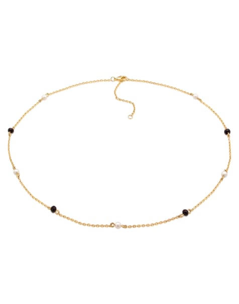 Elli Necklace ladies with crystals in gold coloured - view 1
