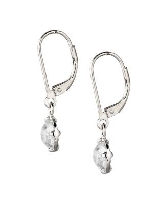 Boucles d'oreilles en argent 925 et racine d'émeraude Bo re1