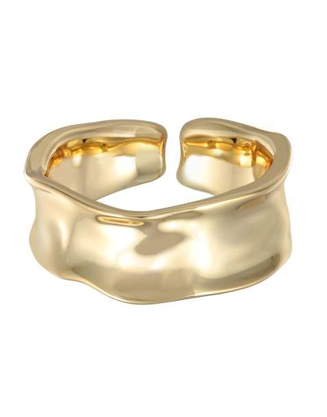 Elli Ring band wide open gold coloured in gold - view 1