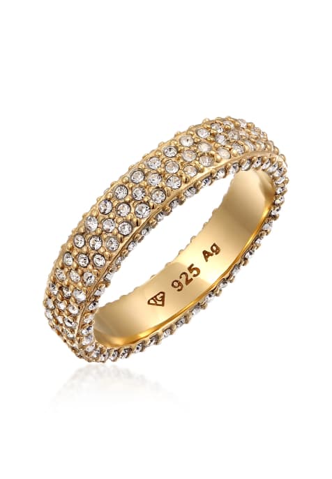Elli Ring elli ring with stones women memoire glass crystals xilion cut white 925 sterling silver in gold - view 1