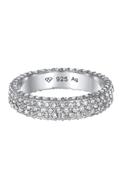 Elli Ring elli ring with stones women memoire glass crystals xilion cut white 925 sterling silver in silver