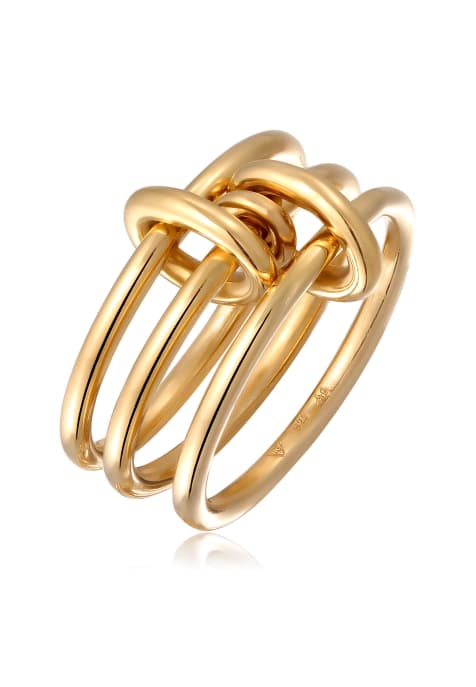 Elli Ring elli ring without stones women knot 925 sterling silver party / new year's eve in gold - view 1
