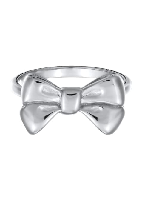 Elli Ring ladies bow symbol trend in 925 sterling silver in silver - view 1