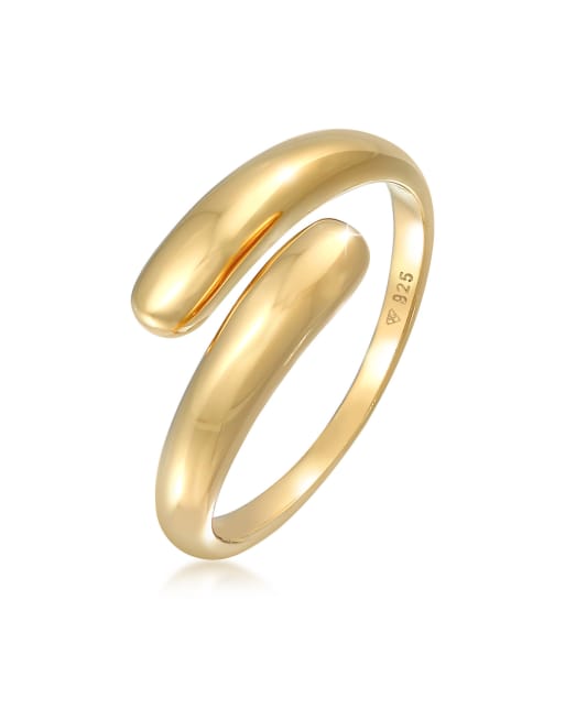 Elli - Ring van 925 sterling zilver met wikkelontwerp in goudkleur