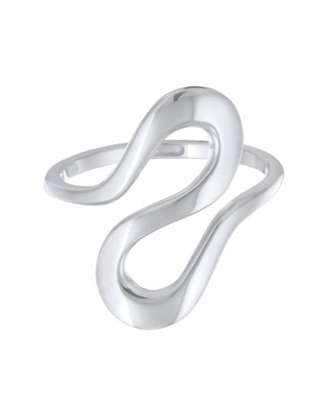 Elli Ring welle modisch 925 silver in silver - view 1