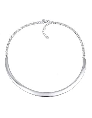Elli - Schlichte, eng anliegende Damen-Halsspange aus 925er-Sterlingsilber in Silber
