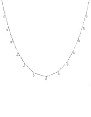 Elli - Silberfarbene Halskette aus 925er-Sterlingsilber mit Scheibenanhängern