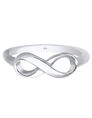 Elli - Silberfarbener Ring aus 925er-Sterlingsilber mit Unendlichkeits-Design
