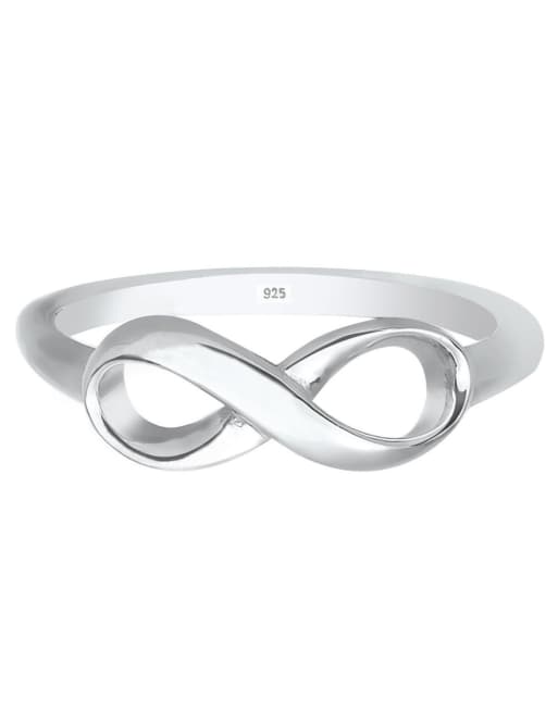 Elli – Silberfarbener Ring aus 925er-Sterlingsilber mit Unendlichkeits-Design