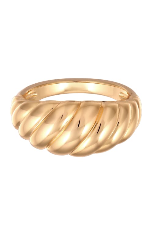 Elli twisted chunky ring in gold 