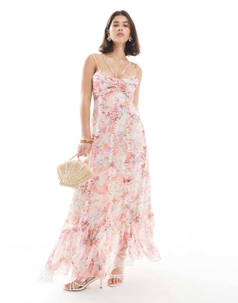 Elliatt Je t'aime floral maxi dress in multi - view 1