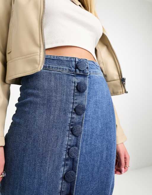 Elvi denim hot sale skirt