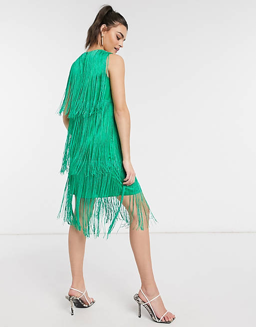 Elvi - Grøn kjole med ASOS