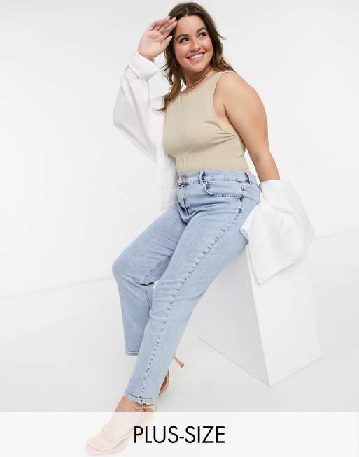 Plus size best sale stonewash jeans