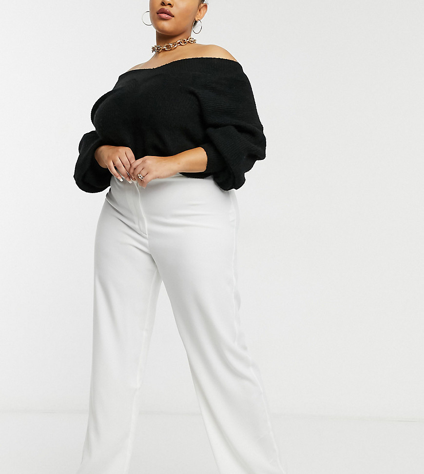 Elvi Plus X Hayley Hasselhoff premium pants in white