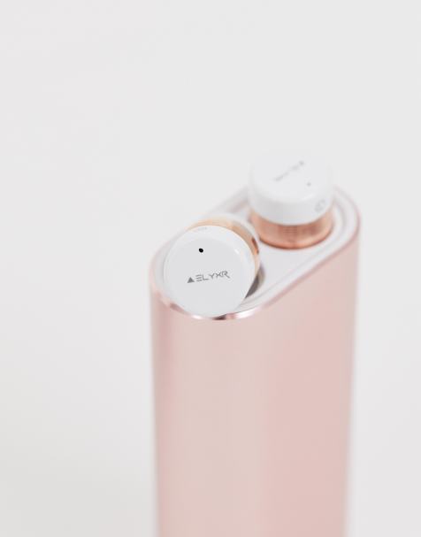 Elyxr true wireless earbuds in rose gold