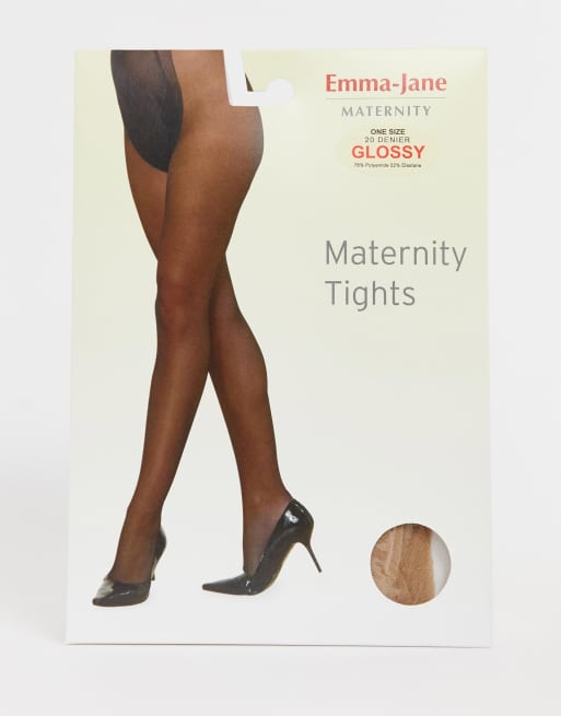 Emma Jane Maternity Tights in beige