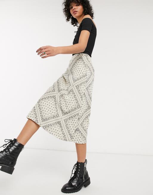 Emory Park 90 s midi skirt in tonal paisley ASOS