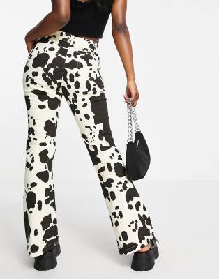 cow print snow pants