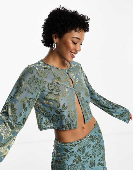 Blusa verde oscuro hot sale
