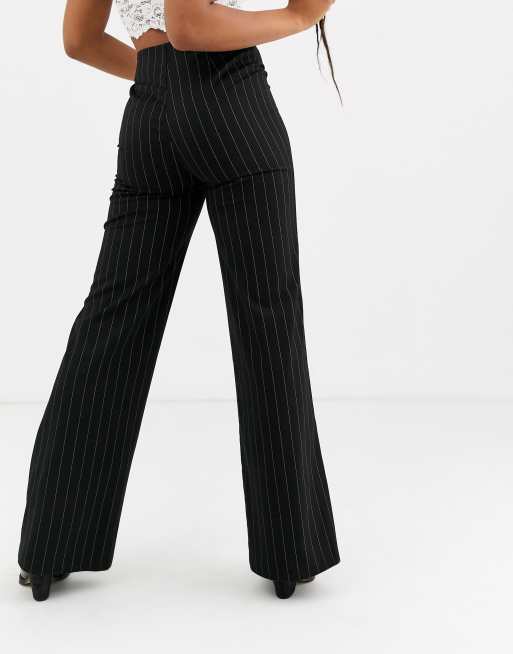 Pinstripe high cheap waisted pants