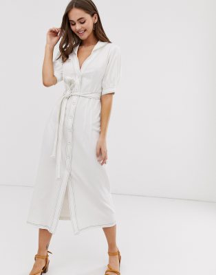 it apply show online nailed ASOS shirt Emory Park dress  midi  waist with tie