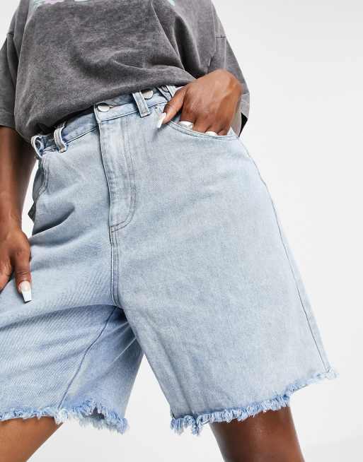 Emory Park - Mom shorts comodi taglio lungo in denim lavaggio chiaro