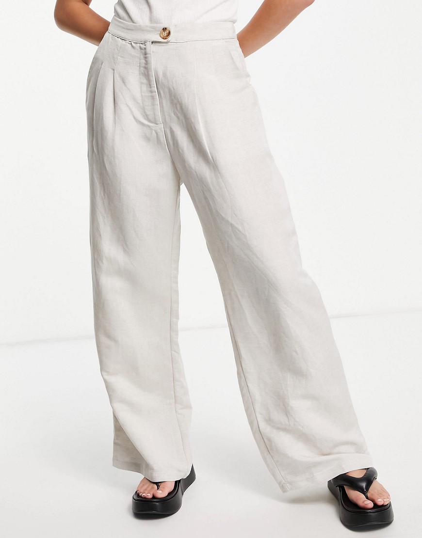 Emory Park - Pantalon ample en tissu naturel texturé-Neutre