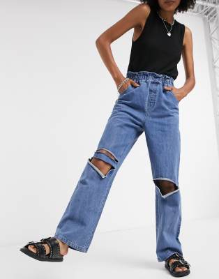 paper bag ripped jeans