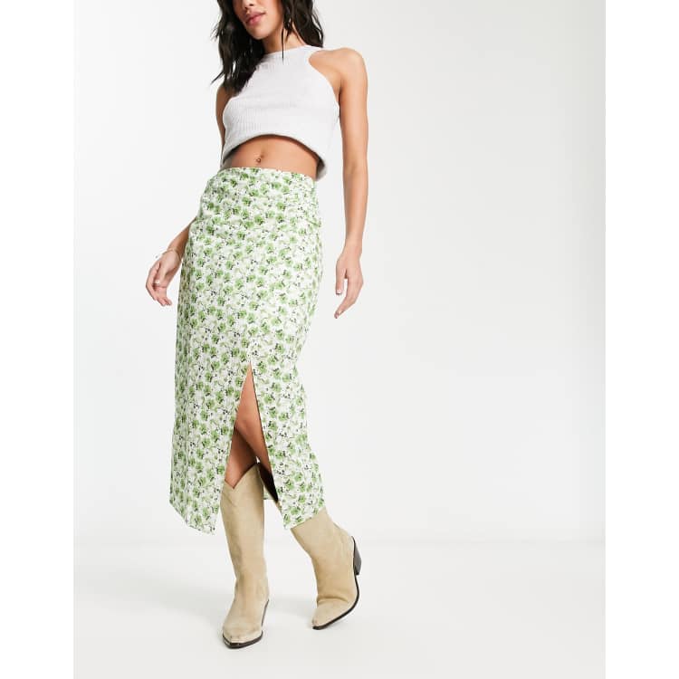fig London uneven skirt グリーン fig London（フィグロンドン）の「uneven skirt（スカート