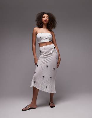 Emory Park Sequin Applique Bandeau Top In White