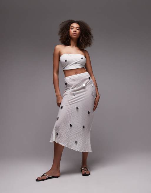 Emory Park sequin applique bandeau top in white - part of a set, 2 of 4