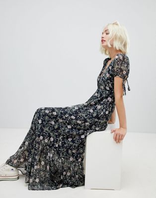 Emory Park short sleeve maxi dress in vintage floral | ASOS