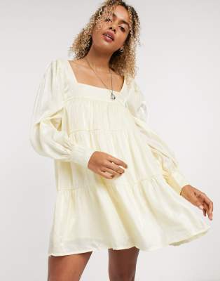 square neck swing dress
