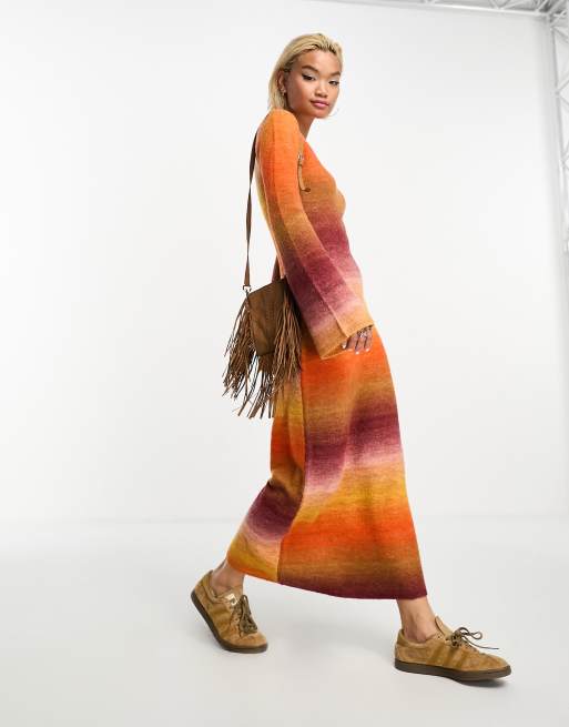 Emory Park – Strick-Maxikleid mit mehrfarbigem Farbverlauf und ausgestellten Ärmeln, 4 von 4