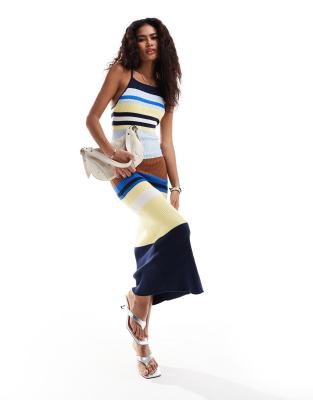 Emory Park striped knitted cami maxi dress in multi