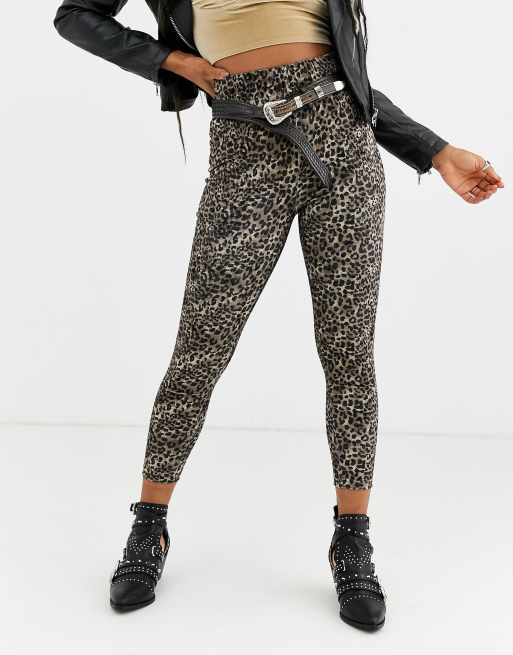 Emory Park velvet leopard leggings