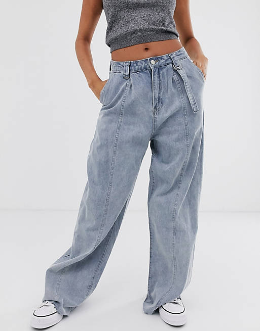 Emory Park vintage fit mom jeans with raw hem | ASOS