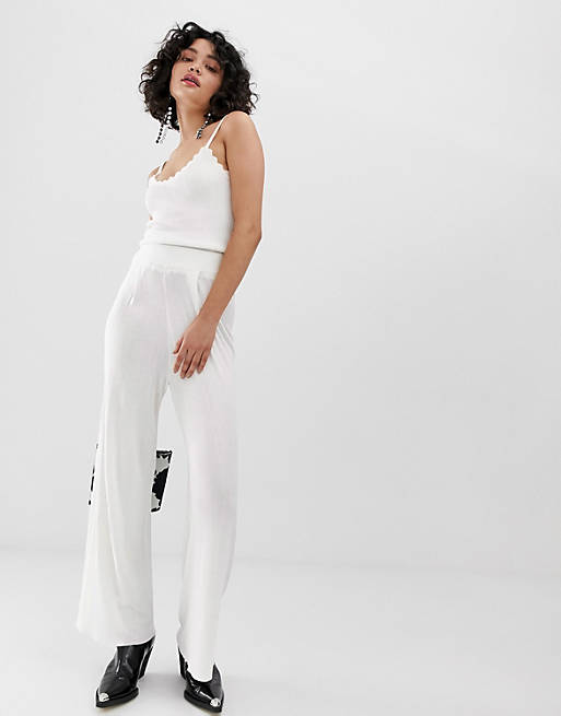 Emory Park wide leg pants with ruched waistband | ASOS