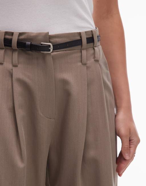 Emory Park wide leg tailored pants in light chestnut (part of a set), 5 of 5