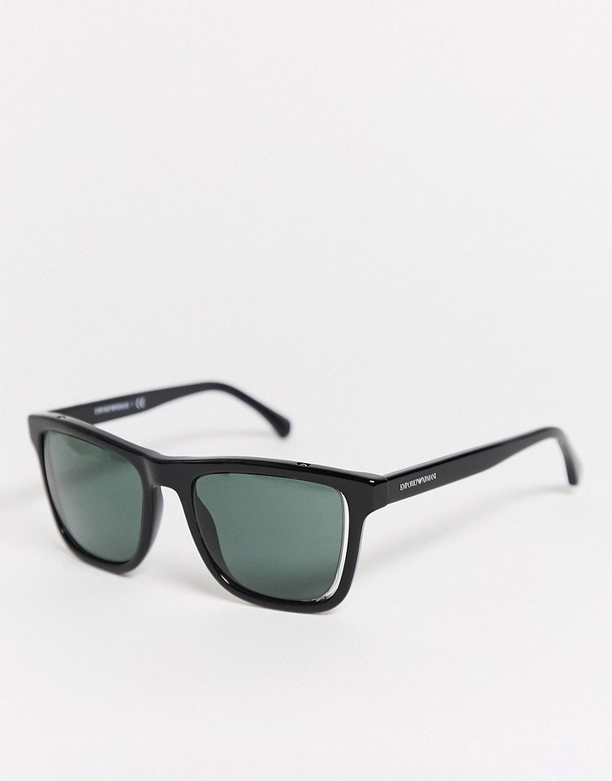 Emporio Armani - 0EA4126 - Zonnebril met vierkante glazen-Zwart
