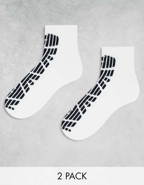 Emporio Armani 2 pack ankle socks in white - view 1