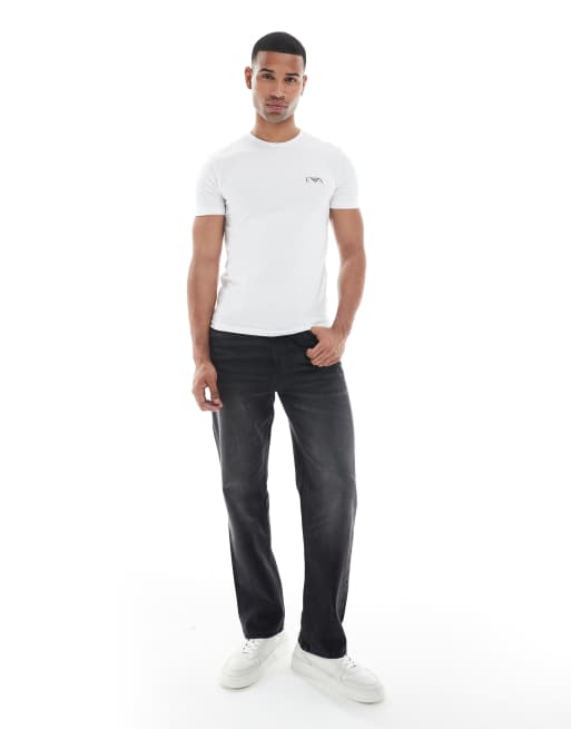 Emporio Armani 2-pack short sleeve lounge t-shirts in white, 2 of 5