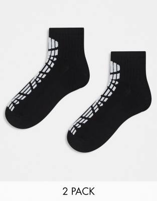 Emporio Armani 2 pack socks in black