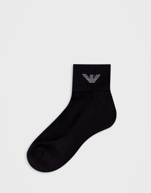 Emporio Armani 3 pack trainers socks in black ASOS