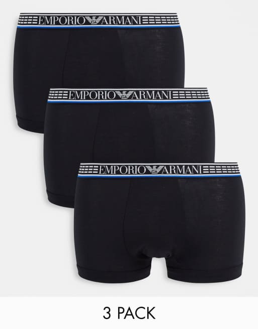 Emporio Armani 3 pack trunk in black 
