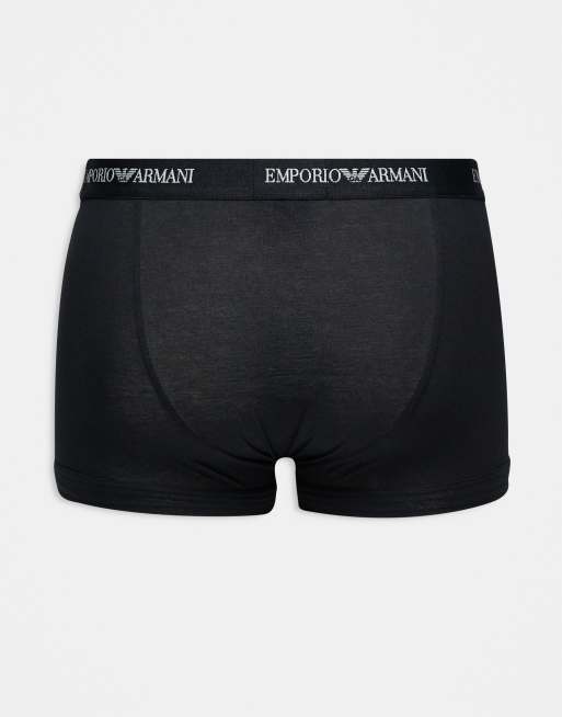 Emporio Armani – 3er-Pack Unterhosen ganz in Schwarz mit Logo, 2 von 3