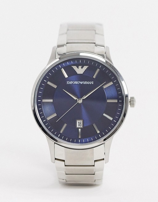 Emporio Armani AR11180 Renato bracelet watch in silver | ASOS