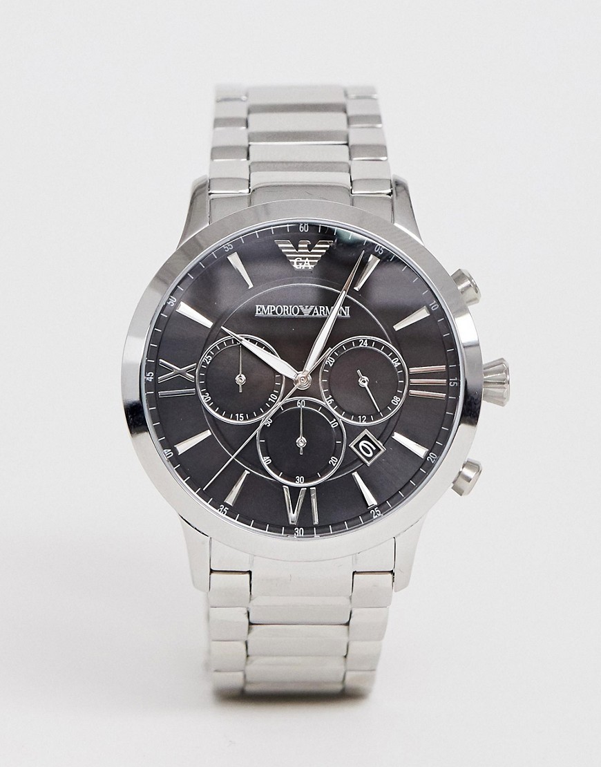 Emporio Armani - AR11208 - Chronograaf horloge 43mm-Zilver