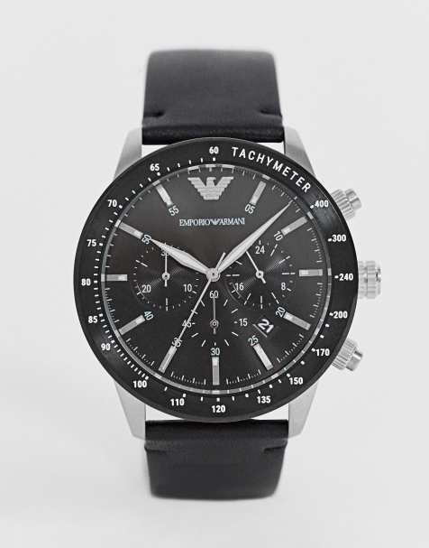 Emporio Armani AR11243 Mario leather watch 43mm - view 1